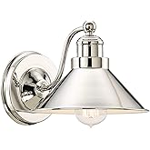 Kira Home Welton 8.5" Modern Industrial Wall Sconce, Polished Nickel Finish