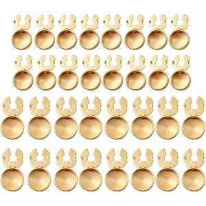 OQXEJPHFN 32 PCS Brass Button Covers for Women Blouses, 2 Sizes Gold Cufflinks Diy Decor Bottom Cover Mens Dress Shirts