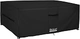 Dokon Garden Furniture Cover Waterproof Heavy Duty Oxford 213x132x74cm Black