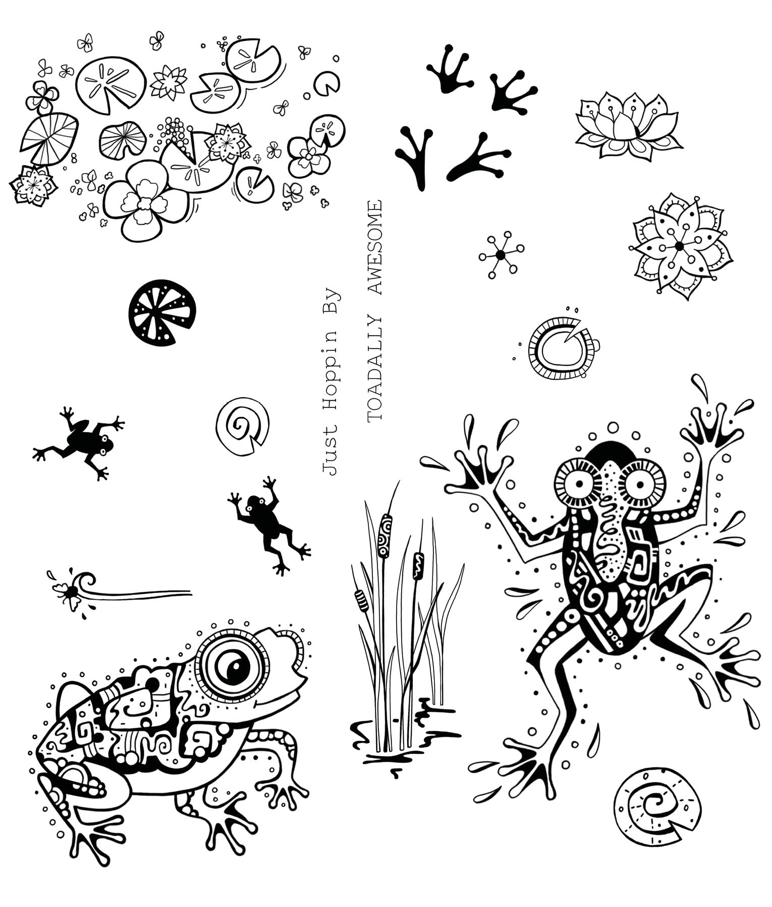 Creative Expressions Designs by Dora Toadally Awesome 6 in x 8 in Clear Stamp Set