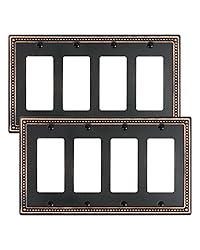TREEWELL 2-Pack Quad Decorator Outlet Cover