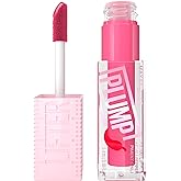 MAYBELLINE Lifter Gloss Lifter Plump, Plumping Lip Gloss with Chili Pepper and 5% Maxi-Lip, Pink Sting, Sheer Bubblegum Pink,