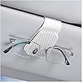 AICEL Sunglasses Holders for Car Sun Visor, Leather Eyeglasses Hanger Mounter, Magnetic Glasses Holder and Ticket Card Clip, Auto Interior Accessories Universal for SUV Pickup Truck