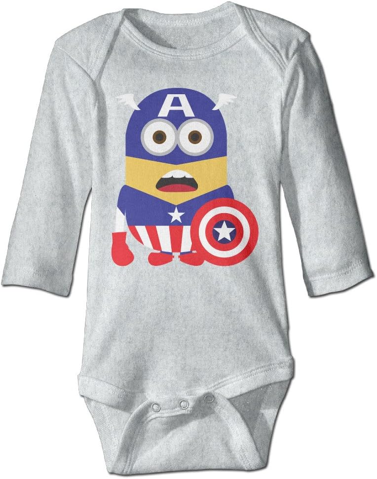 DW Toddler Captain America Minion Long Sleeve Climb Jumpsuit White