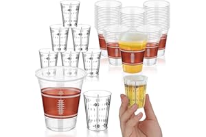 Sunnychicc 80 Pcs 16 oz Football Plastic Cups and 2 oz Shot Glasses Measuring Cup Bulk Disposable Football Cups Football Party Supplies Cocktail Cups Decorations for Football Game Time Supplies