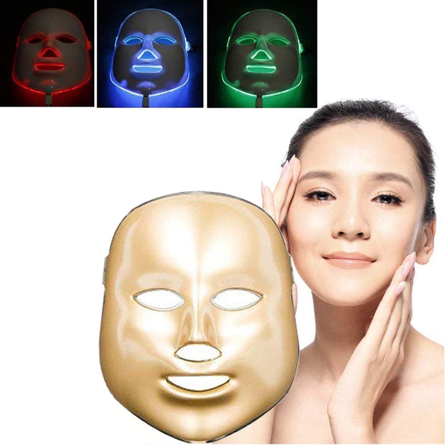 Silaite [New Version 2018] Whitening Daily Skin Care Facial Beauty Mask, 7 Color LED Mask Photon Light Skin Rejuvenation,NEWEST LED Photon Therapy,Facial Beauty Skin Care Light Treatment