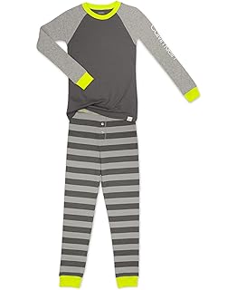 Boys' 2 Piece Sleepwear Long Sleeve Top and Bottom Pajama Set Pj