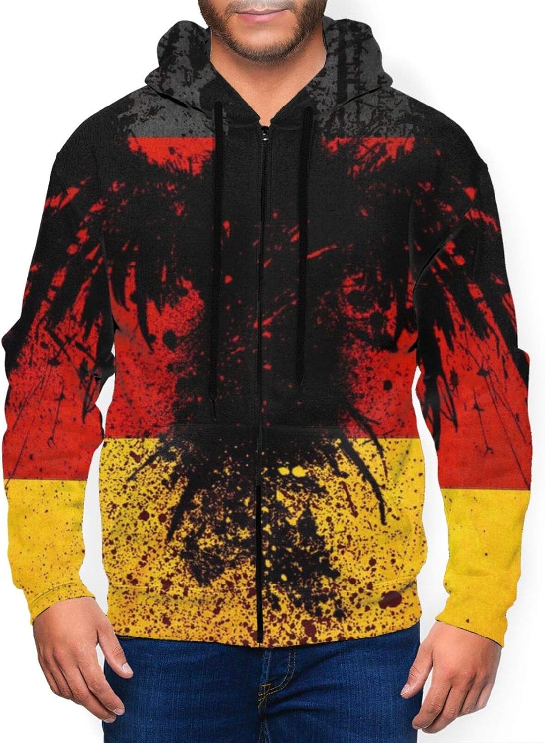 German Flag With The German Eagle 3d Print Hoodie Pullover