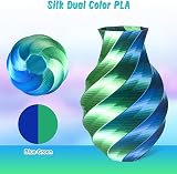 ERYONE Silk PLA Dual Color 1.75mm 250g Blue Green 3D Printer Filament view 2