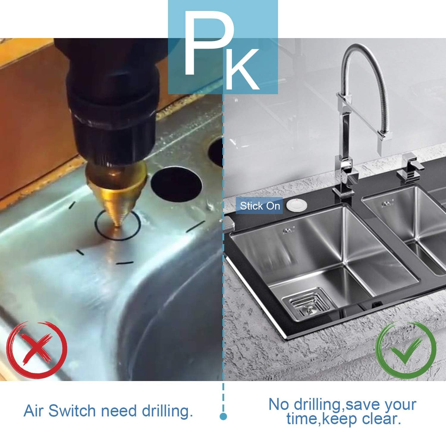 Garbage Disposal Switch Remote Control No Drilling On Sink Top No