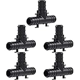 SharkBite 1/2 Inch Poly Crimp Tee, Pack of 5, PEX Pipe, PE-RT, UP362A5