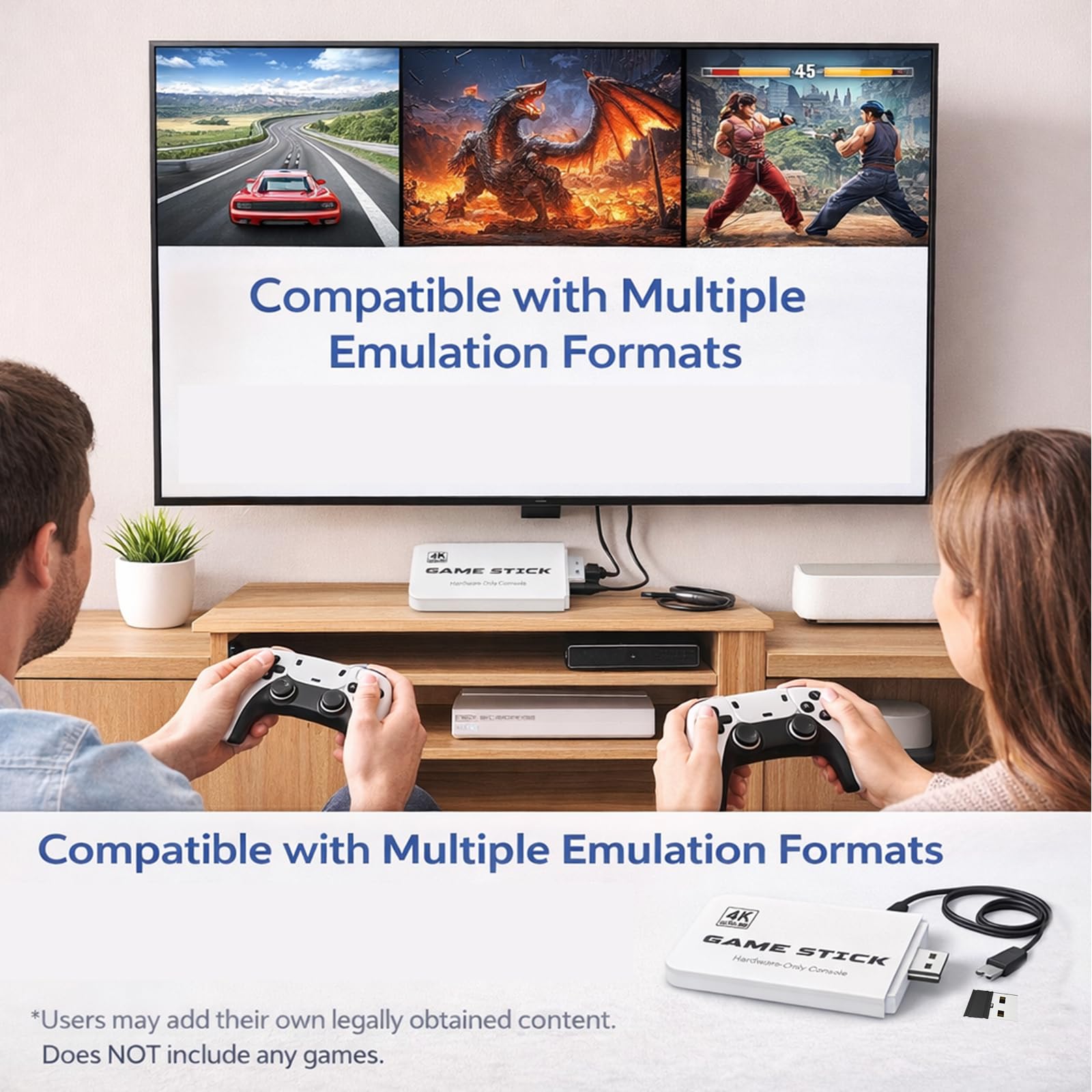 Condition photo showing New/Like New for 2026 m15 retro game stick pro, 128g, retro gaming console, plug & play for tv video gaming stick
