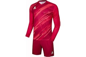 KELME Soccer Goalkeeper Jersey Pro Set Uniform - Padded Goalkeeper Shirt Shorts Socks - Men's Goalie Jersey Adults Kids