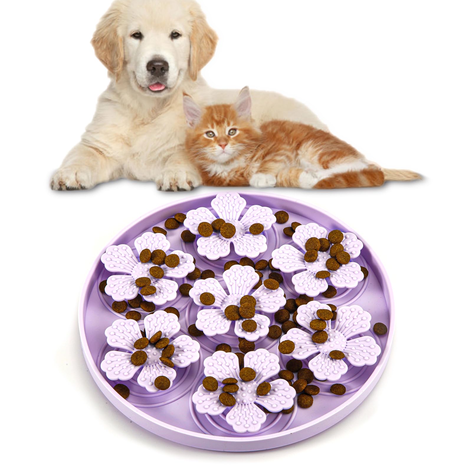 Dog Snuffle Mat, Slow Feeder Dog Treat Feeding Mat Pet Sniffing Mat Interactive Snuffle Mat for Smell Foraging Skills Training Slow Eating Dogs Cats Stress Relief