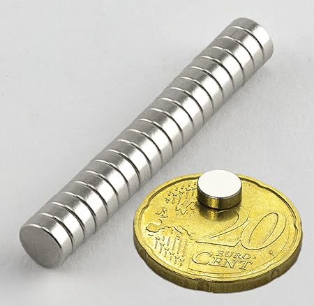 20 Neodym-Supermagnete 6 x 2 mm