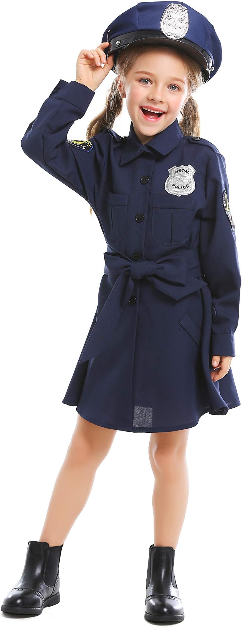 Girl's Cop Cutie Costume Halloween Police Costumes Cosplay Dress Up Set