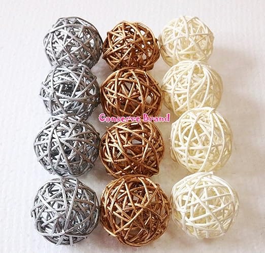 Amazon Com Thailand S Gifts Silver Golden White Medium Rattan