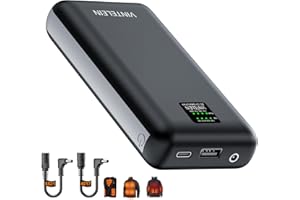 VINTELEIN DC 7.4V 12V Heated Vest/Jacket Battery Pack 30000mAh Universal Replacement Power Bank for ORORO Debwu Milwaukee Dewalt Genovega Bosch Electric Heating Coat/Hoodie/Blanket/Chair/Stadium Seat Cushion
