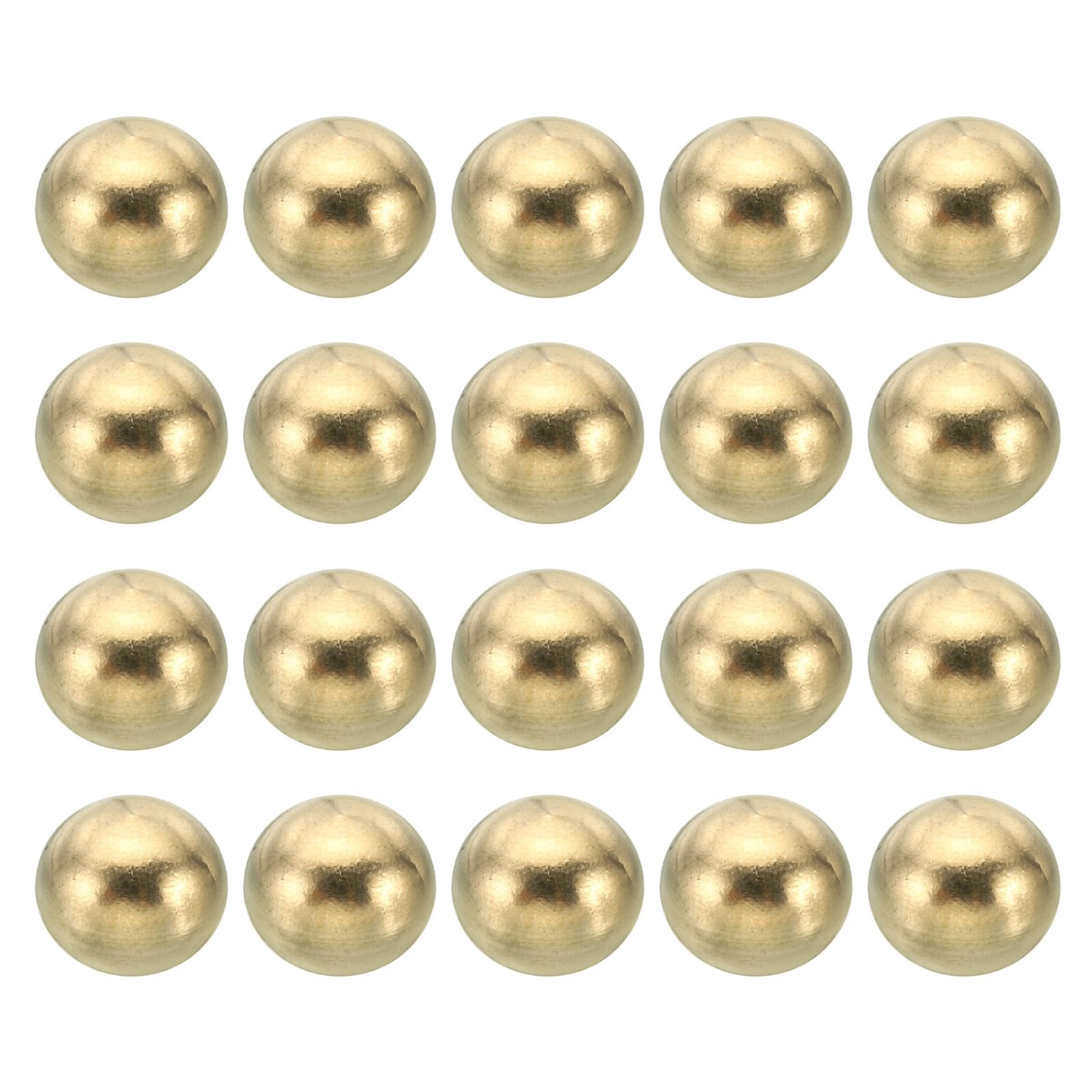 PATIKIL M5x0.8 Thread Cap Nuts Knob, 20 Pack Brass Ball Lamp Decoration Screw Caps Nut Cover Nut for Furniture Lighting or DIY Project 10mm