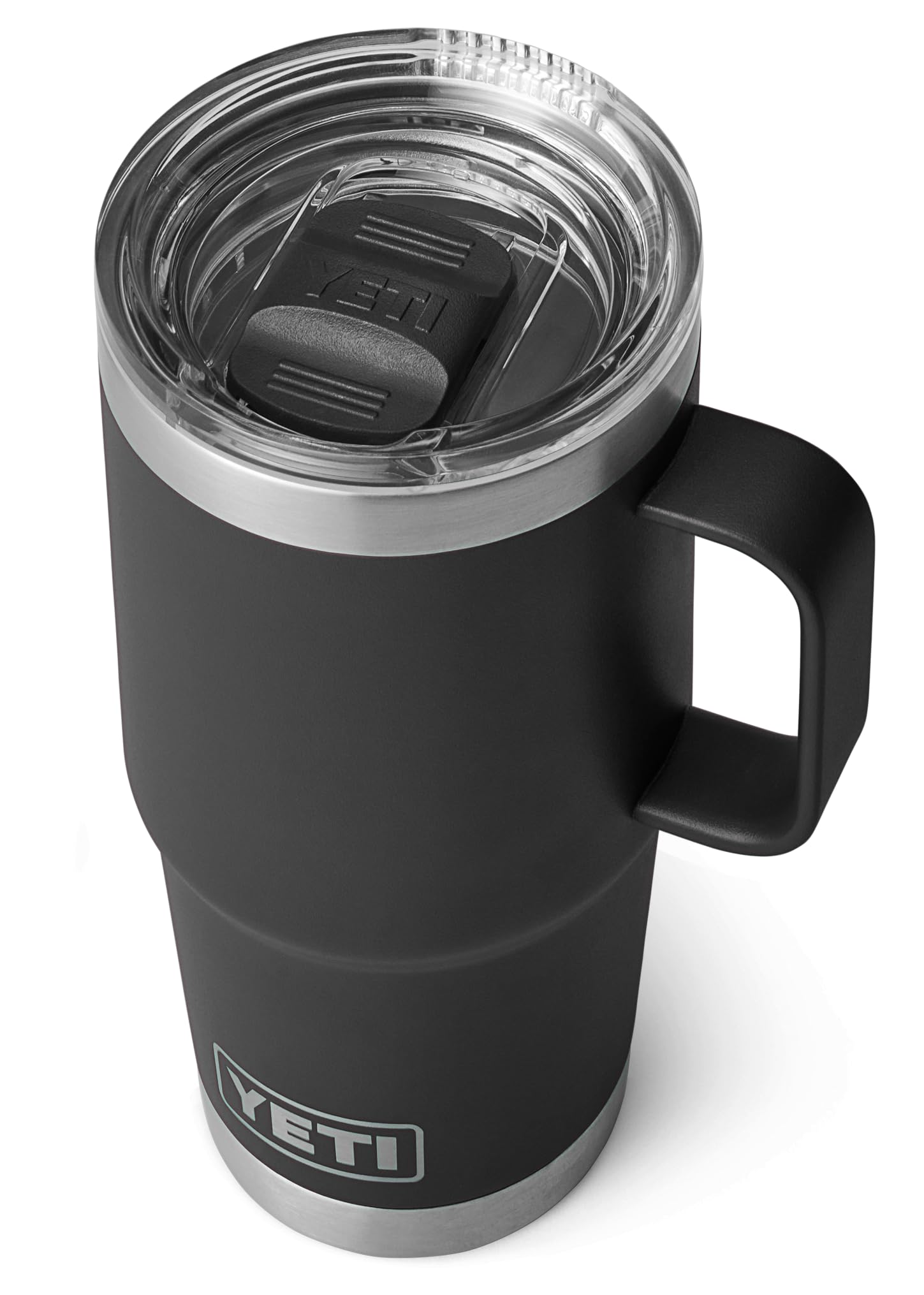 YETI Rambler Travel Mug, Stainless Steel Vacuum Insulated with Stronghold Lid, Black, 20 oz (591 ml)