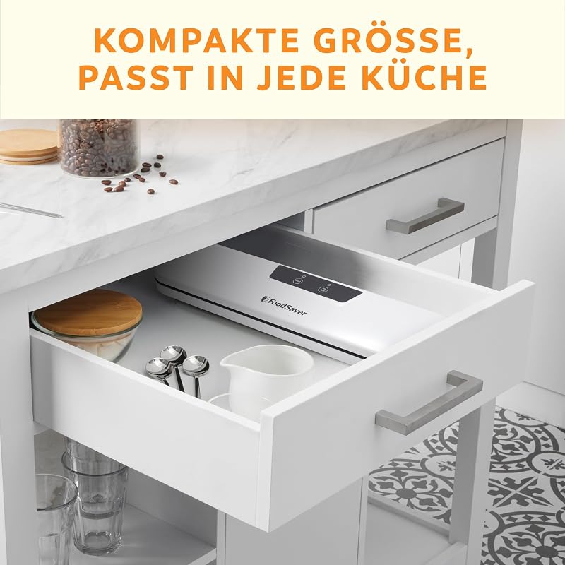 Everyday Vakuumiergerät | hält Lebensmittel bis zu 5X länger frisch | Vakuumierer in kompaktem Design für eine effiziente Aufbewahrung | mit 5 Vakuumierbeuteln (0,94L & 3,78L) | VS0290X — Foto 3 von 7