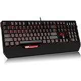 Programmable Mechanical Keyboard ,Rii K66 USB Wired Anti-ghosting Mechanical Gaming Keyboard with Brown Switches RED LED Illuminated Backlit for PC, Windows and Mac