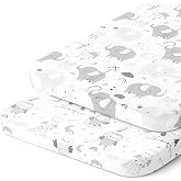 Joey + Joan 20x30 Bassinet Sheets, Fits Nestig Wave Mini Crib, 100% Cotton | Fits Guava Lotus bassinet, Graco bassinet, Graco Travel Lite Crib, OEKO-Tex certified, Jersey knit, super soft, fitted, 2pack