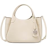 LA FESTIN Genuine Leather Women's Top Handle Handbag Crossbody Satchel Purse Small Shoulder Purse for Women with Buckle