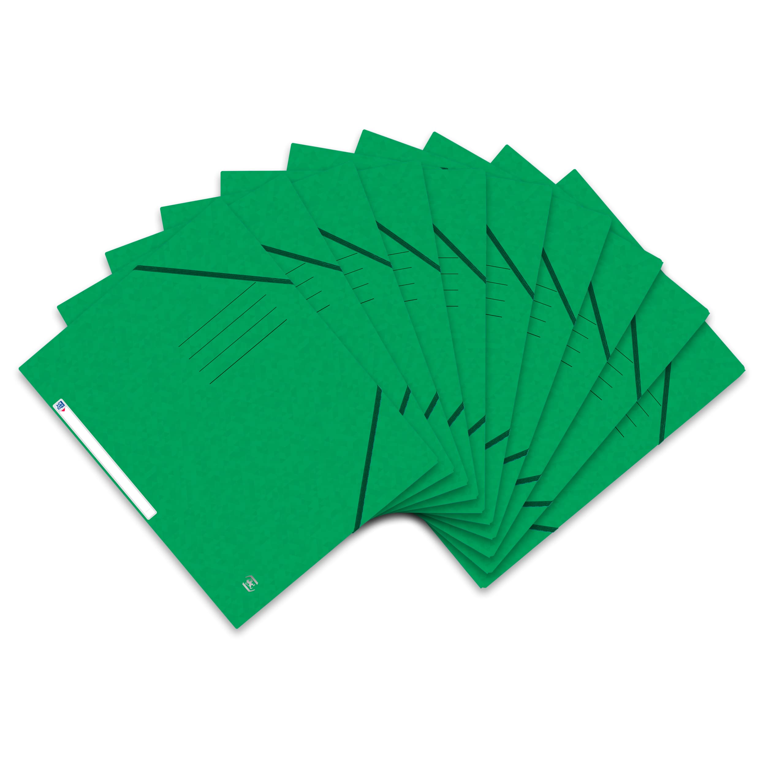 Oxford Top Fil+ 400116328 Folder with Elasticated Corners DIN A4 Pack of 10 Green
