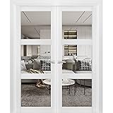 SARTODOORS Interior Solid French Double Doors 72x80
