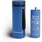 4ALLFAMILY Nomad Big Insulin Cooler Travel Case for 1-7 Pens - Blue | TSA Approved Insulin Travel Case with 48H Cooling - Featuring Biogel Ice Pack &amp; Durable Hard Shell Protection