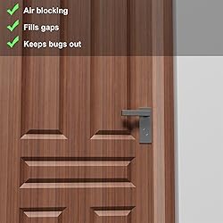 Elvone T-Shaped Door Draft Stopper, 1.37 in x 40 Ft