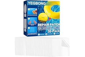 GEODURN 30 Pieces 2.4 Inches Clear TPU Pool Patch Repair Kit, Vinyl Patches Seal DIY Fix Holes for Swimming Ring, Pool Floats, Inflatable Toys, Inflatable Boat, Air Mattress, Tent, Canopy (TPU Square)