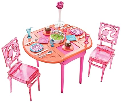 Barbie Mattel Dinner To Dessert Dining Room Set