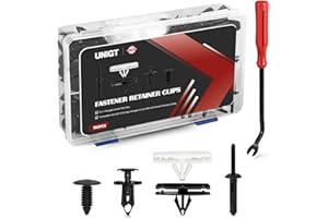 6 in 1 Wrangler Fender Flare Clips, UNIGT Fastener Retainer Clips Compatible with 2007-2024 Jeep Wrangler JK JL & 2005-2010 Grand Cherokee Liberty Plastic Bumper Rivets - Push Type