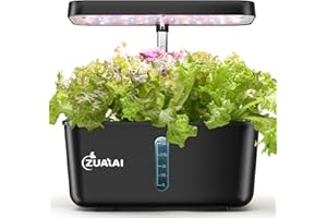 ZUAIAI Hydroponics Growing System, 8Pods Indoor Garden Plant Germination Kit with Height Adjustable LED Grow Light, Indoor Hydroponic Growing System Herb Garden, Valentine Gifts for Women Mom/Wife/Grilfriend