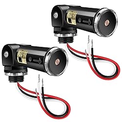 EEEKit Photocell Sensor Switch, 2 Pack IP65 Dusk to