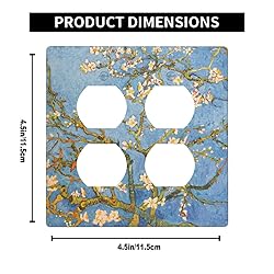 Pznen Almond Tree Outlet Covers Van Gogh Painting