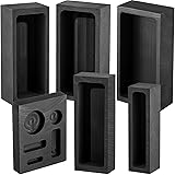 Layhit 6 Pcs Graphite Casting Ingot Molds Casting