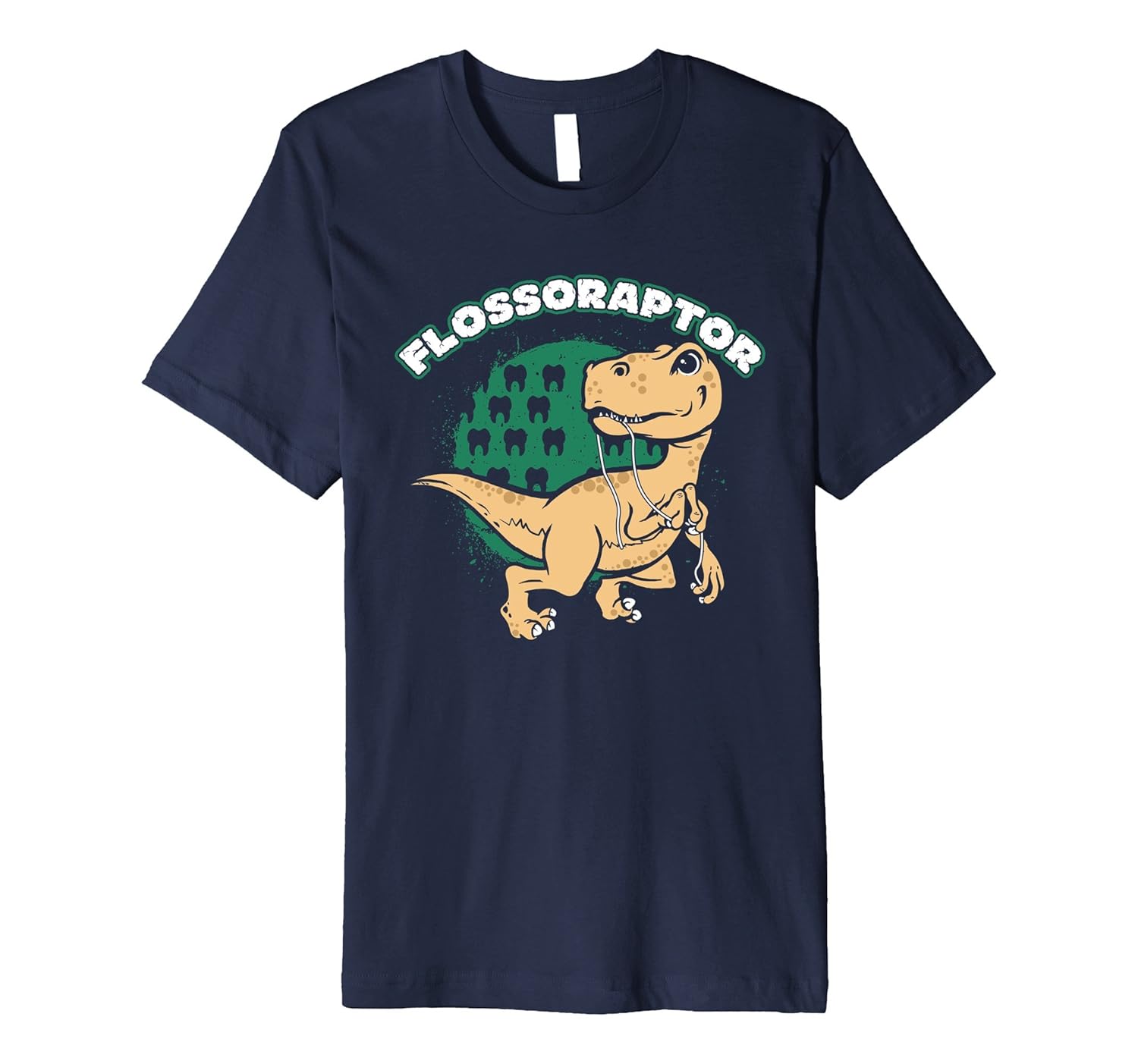 Flossoraptor Funny Dental T-Shirt Graphic PREMIUM-FL