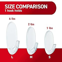 Command Medium Clear Wall Hooks, 7 Wall Hooks and