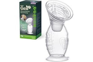 haakaa Gen.2 Plus Upgraded Manual Breast Pump, 5oz/150ml Multi-Ring ComfortCARE SENSITIVE Silicone Breast Pump with Stopper S
