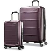 Samsonite 2 Piece Luggage Set with 21/28&rdquo; Hardside Lightweight Octiv (Carry-On Pro with Front Pocket &amp; Large Checked) Expandable, Four Spinner Wheels, Adjustable Handle, TSA Approved Lock - Purple