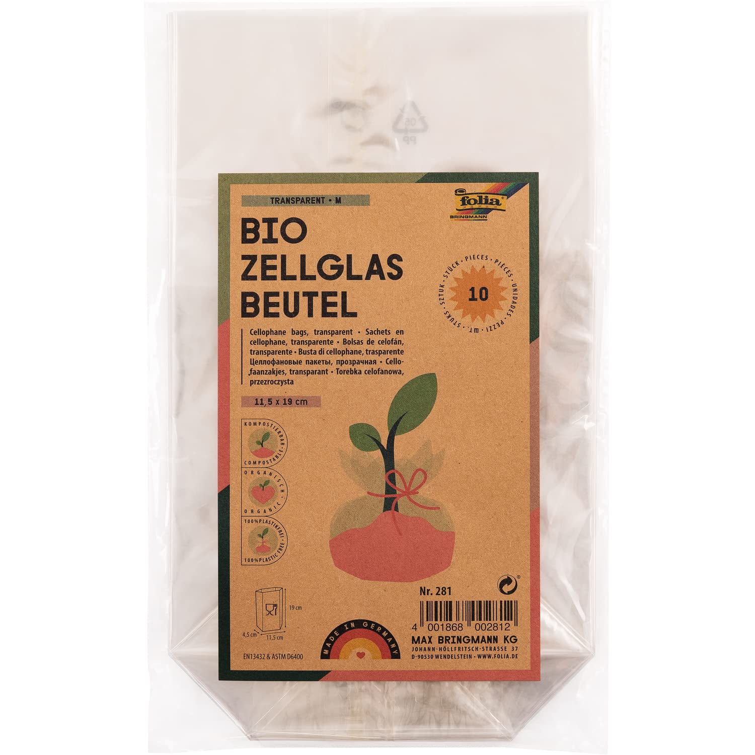 folia Cellophane Bag without Print