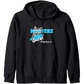 Hooters Honolulu Hawaii Surfing Hootie the Owl Restaurant Zip Hoodie