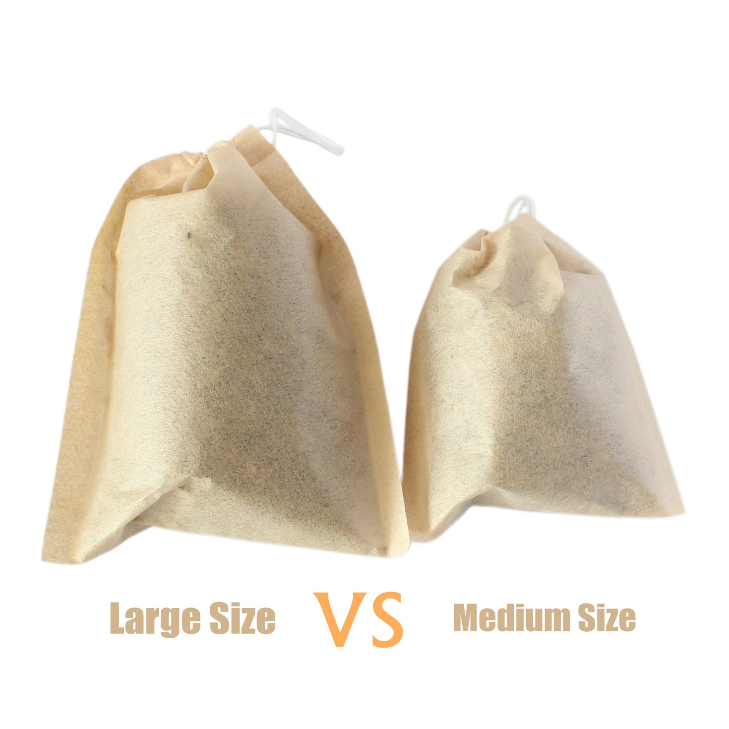Bstean Tea Filter Bags Large Disposable Infuser with Drawstring 100