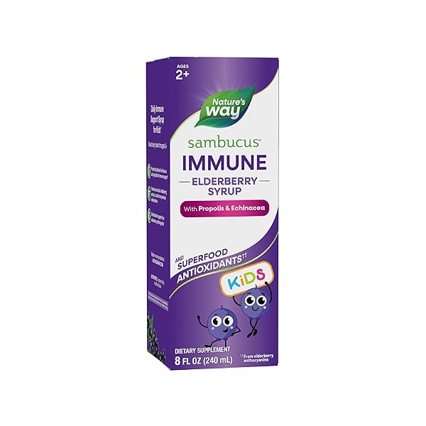 NATURE’S WAY SAMBUCUS ELDERBERRY IMMUNE SYRUP FOR KIDS...