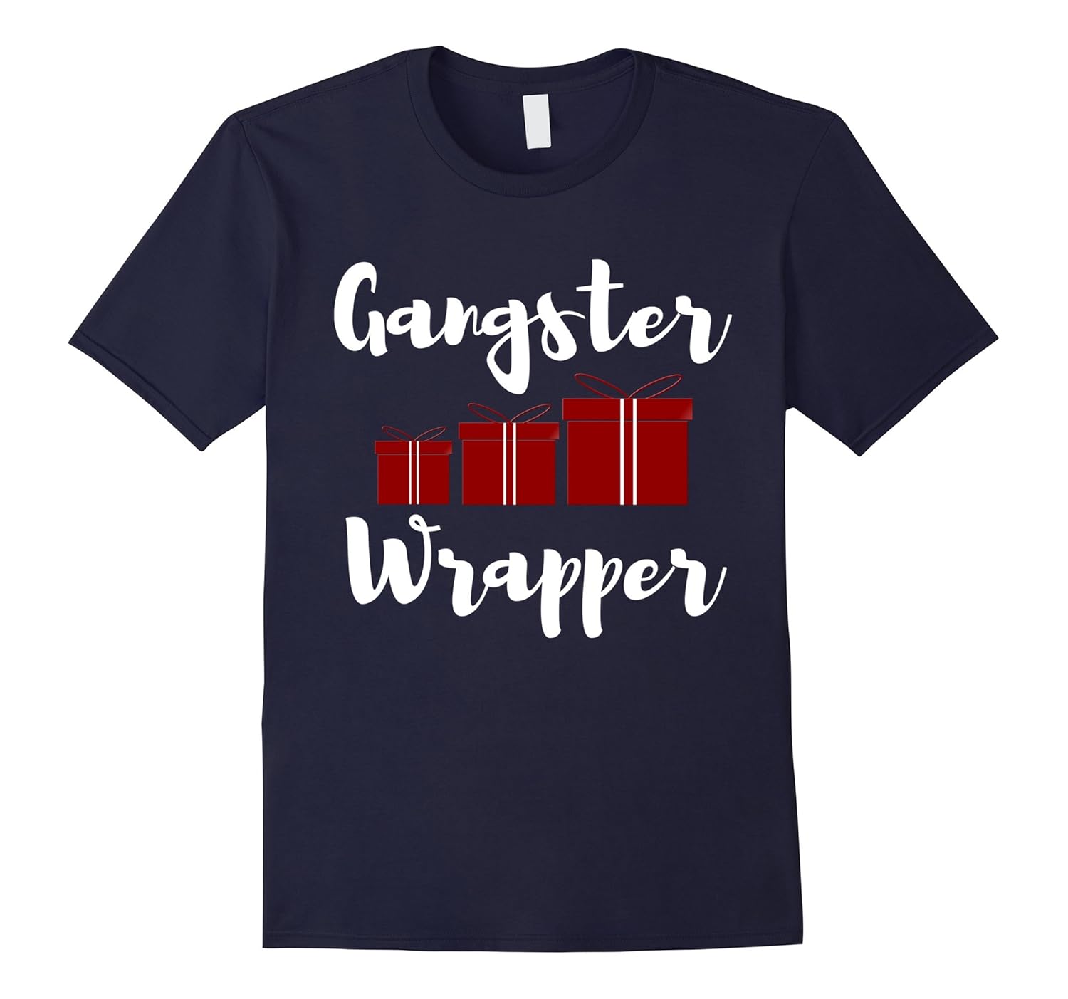 Gangster Wrapper Funny Christmas Holiday Gift Wrap T Shirt-ANZ