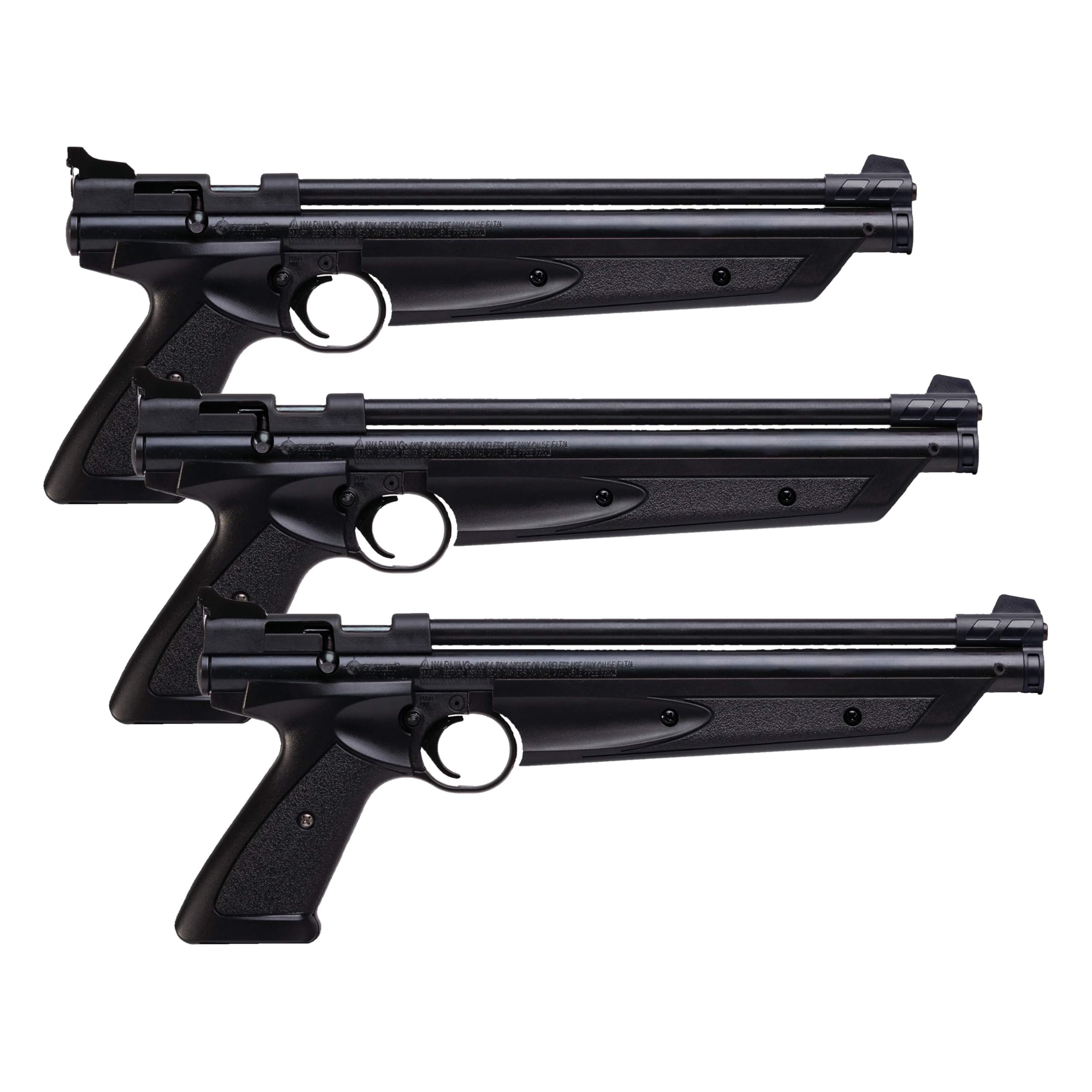 Crosman P1322 American Classic Variable-Pump .22-Caliber Pellet Air Pistol, Black (Pack of 3) Image