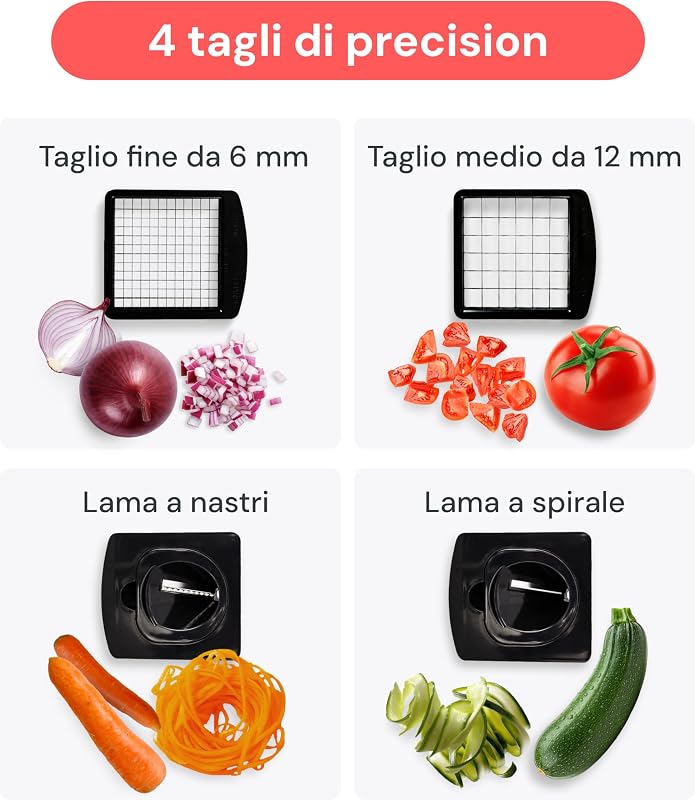 Pro Original - Taglia Verdure e Spiralizzatore - 4 Lame